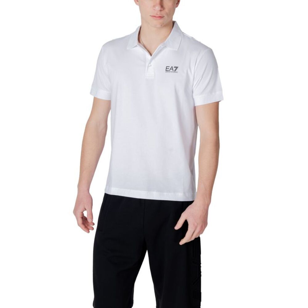 Ea7 Short Sleeve Polo Shirt Men white Polo Shirts